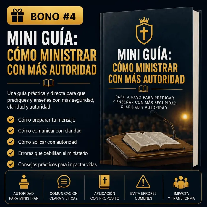 Bono 4: Mini Guía para Ministrar con Más Autoridad