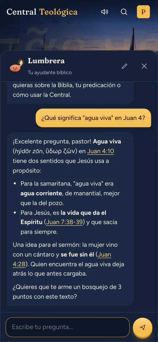Lumbrera, el ayudante bíblico